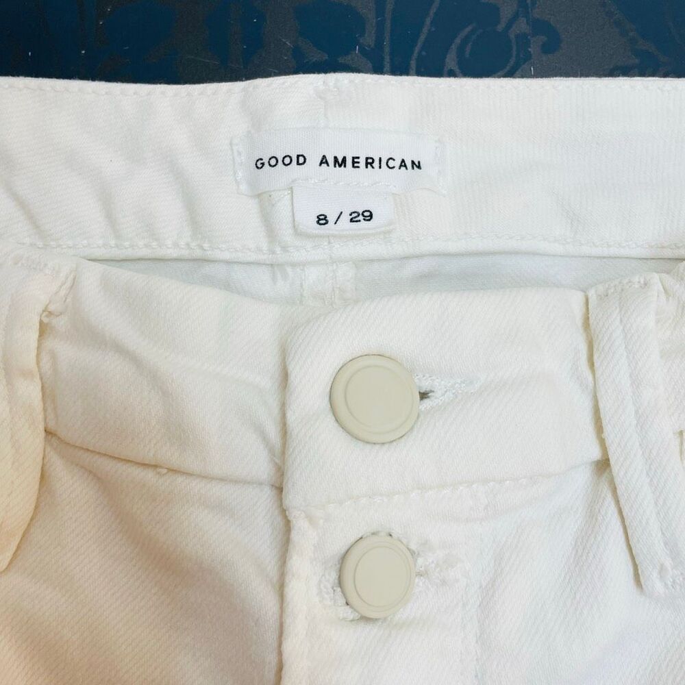 Good American Good Legs Straight Legs Jeans Cloud White Size 8 / 29 - Picture 3 of 11